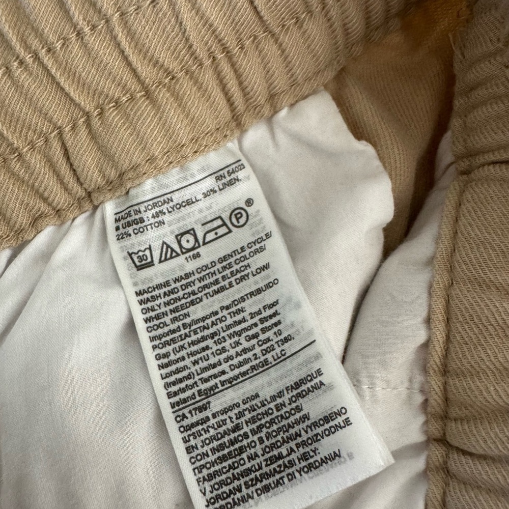 Banana Republic women’s beige ankle crop linen cotton blend pants size XS - Picture 3 of 5